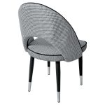 Cassidy Dining Chair Hounds Tooth Fabric - Back