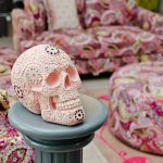 Pink Calavera Sugar Skull in our Showroom