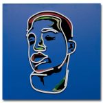 LED Face Light Up Wall Art - Turned Off