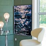 LED Ocean Light Up Rectangular Wall Art in our Showroom