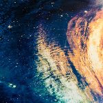 LED Wave Light Up Circular Wall Art - Close Up