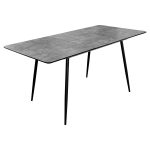 Carleton Concrete Grey Extending Dining Table - Extended