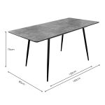 Carleton Extending Dining Table - Dimensions