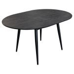 Thornton Black Ash Extending Dining Table - Extended