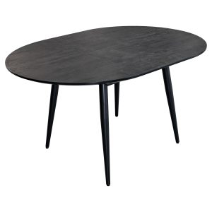 Thornton Black Ash Extending Dining Table - Extended