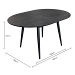 Thornton Black Extending Dining Table - Image 10