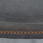 FWL14BR Simone Dark Brown Dining Chair - Orange Stitching