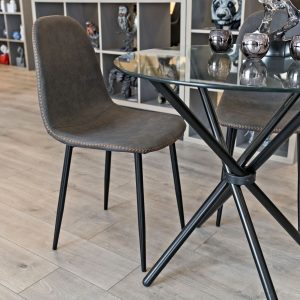Simone Dark Grey Dining Chair in our Showroom