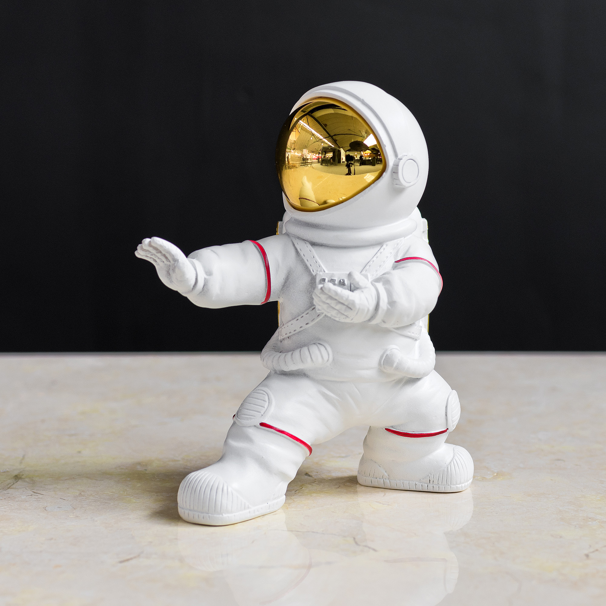 CS29 Kung Fu Astronaut Figurine in our Showroom Kung Fu Astronaut Figurine in our Showroom