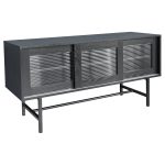 Black Sliding Door Entertainment Unit