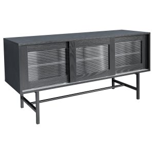 Black Sliding Door Entertainment Unit