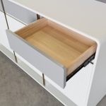 Barnes White and Grey Sideboard - Drawer Close Up