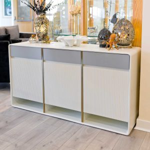 Barnes White and Grey Sideboard in our Showroom