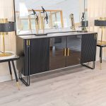 Genero Black and Gold Sideboard in our Showroom