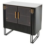 Genero Black and Gold Small Cabinet