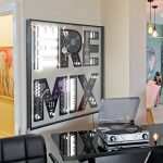 The Remix Light Up Wall Art in our Showroom