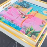 Myrtle and Mary Barbie Square Trays Close Up