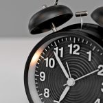 Small Light Up Black Alarm Clock Close Up