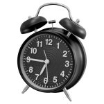 Small Light Up Alarm Clock - Black