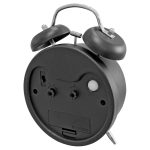 Small Light Up Alarm Clock - Black - Back