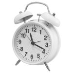 Small Light Up Alarm Clock - White