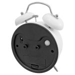 Small Light Up Alarm Clock - White - Back