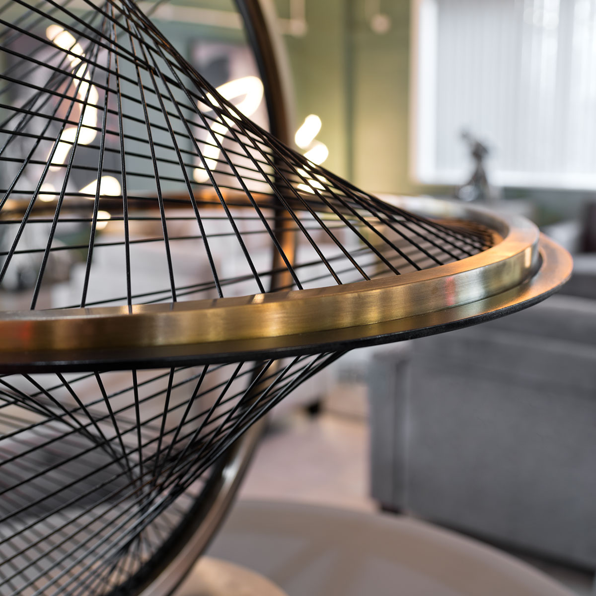 Decorative Orb Sculpture in our Showroom - Close Up