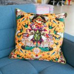 Divine Curio Myrtle & Mary Cushion in our Showroom