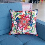 Flower Bomb Myrtle & Mary Cushion in our Showroom