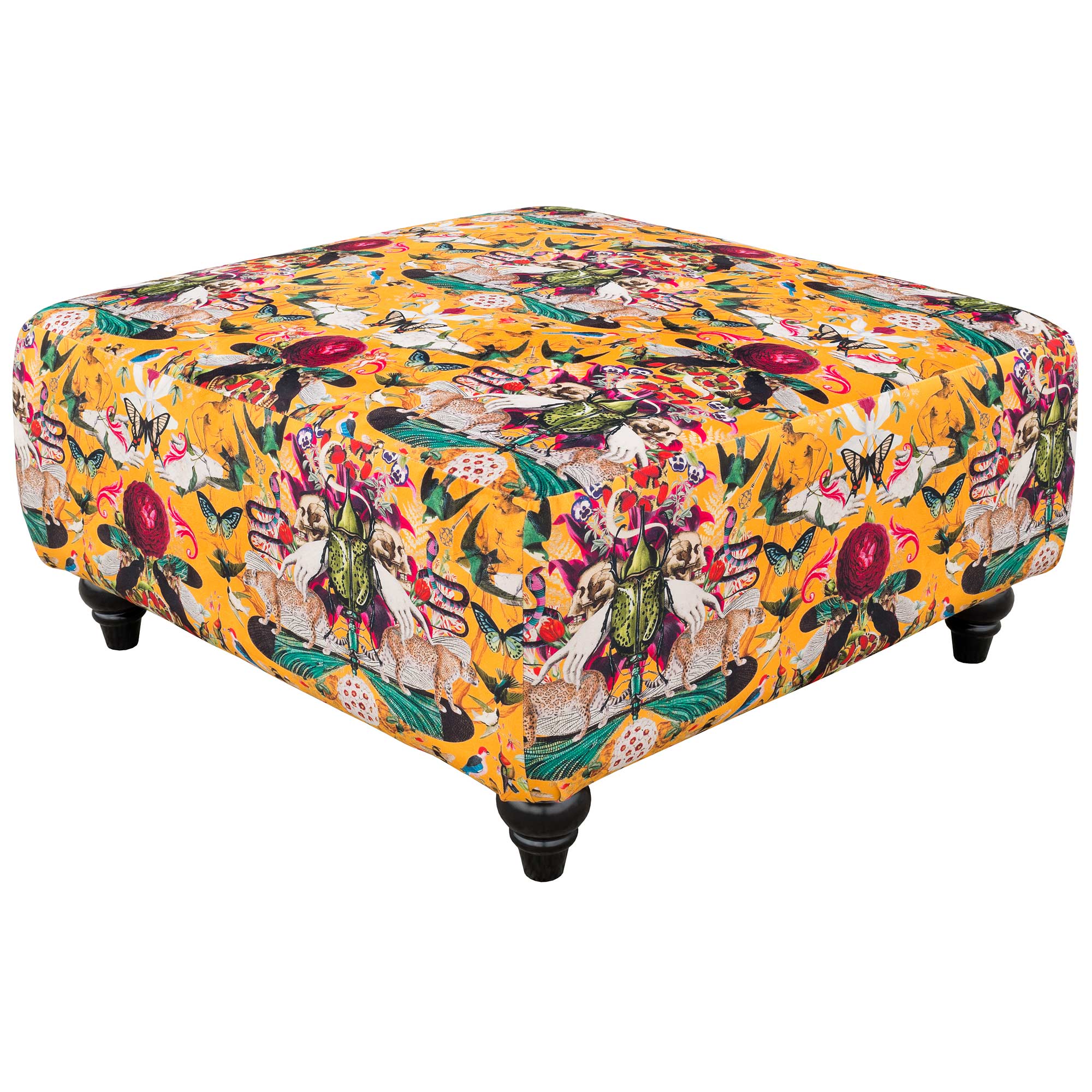 FGU1052MM Myrtle and Mary Square Fabric Pouffe Myrtle and Mary Square Fabric Pouffe
