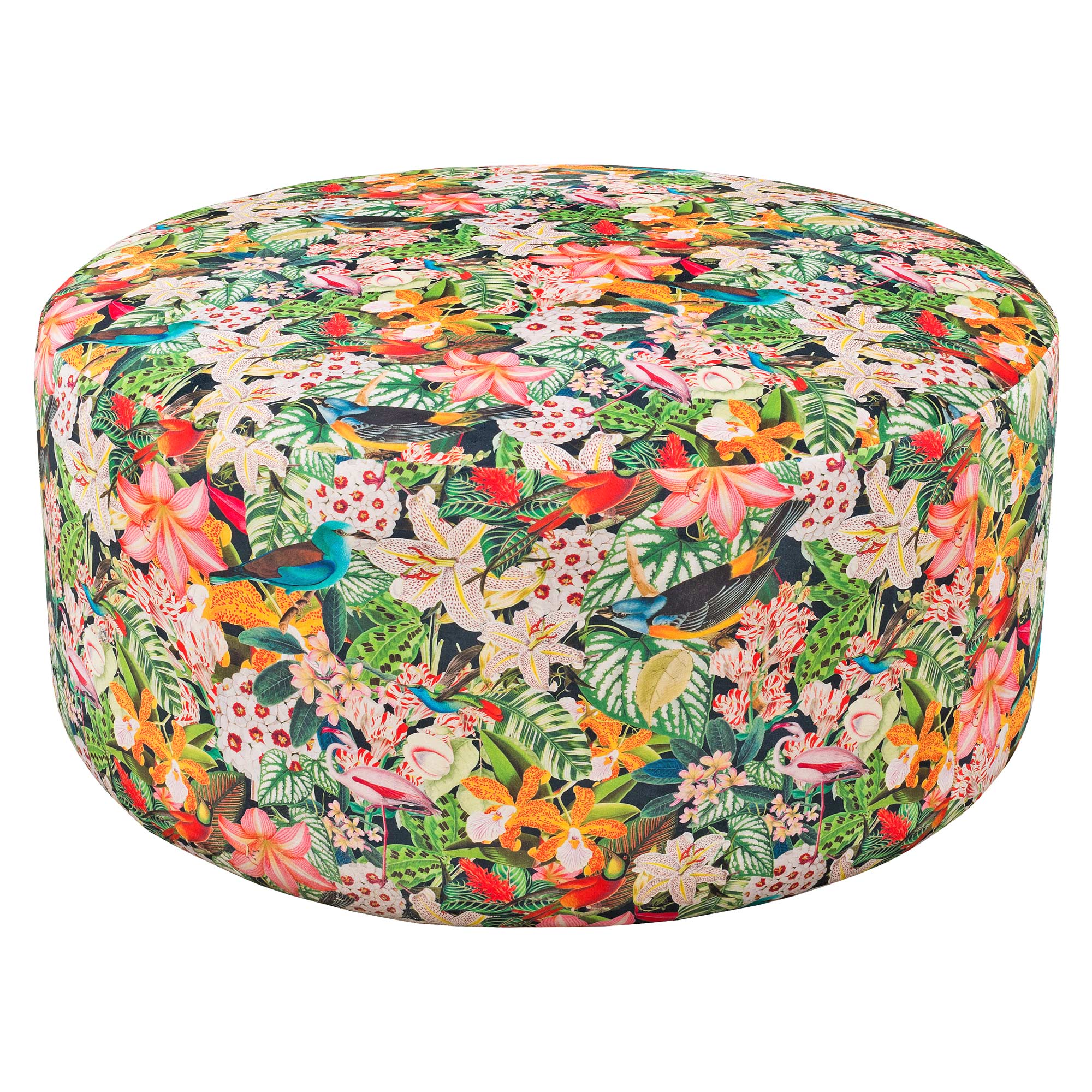 FGU1080MM Myrtle and Mary Round Fabric Pouffe Myrtle and Mary Round Fabric Pouffe