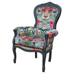 Myrtle and Mary Crested Michael Arm Chair - Black Frame