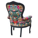 Myrtle and Mary Crested Michael Arm Chair - Black Frame - Back