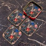 Myrtle and Mary Fifi Square Coasters Design