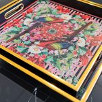 Myrtle and Mary Flower Bomb Square Trays Close Up