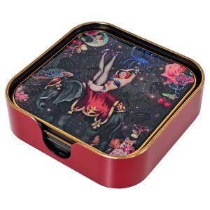 Myrtle and Mary Fifi Square Coasters