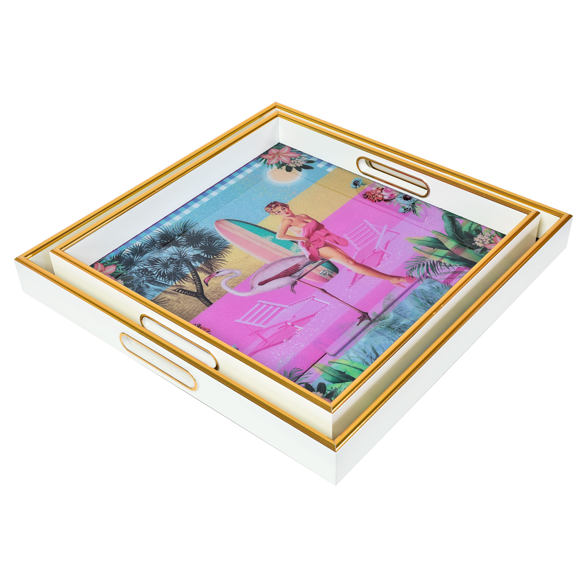 FMM13 Myrtle and Mary Barbie Square Trays Myrtle and Mary Barbie Square Trays