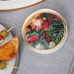 Myrtle and Mary Tropical Bomb Circular Coasters on Display - Close Up