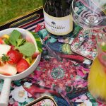 Myrtle and Mary Flower Bomb Square Trays on Display - Close Up