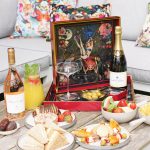 Myrtle and Mary Fifi Square Trays on Display