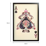 Ace of Spades Playing Card Collage Wall Art - Dimensions