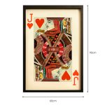 Jack of Hearts Playing Card Collage Wall Art - Dimensions