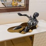 Bathing Black Lady Sculpture on display in our Showroom