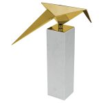 MP203 Long Tailed Tit on Marble Plinth