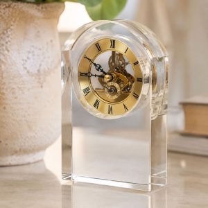 Crystal Glass Mantle Oval Clock - Lifestyle