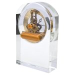 Crystal Glass Mantle Oval Clock - Back