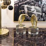 Gold Penguin Ornaments in our Showroom