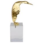 Large Gold Penguin Ornament - Side