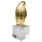 Small Gold Penguin Ornament - Back