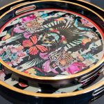 Myrtle and Mary Paradise Lost Circular Trays Close Up